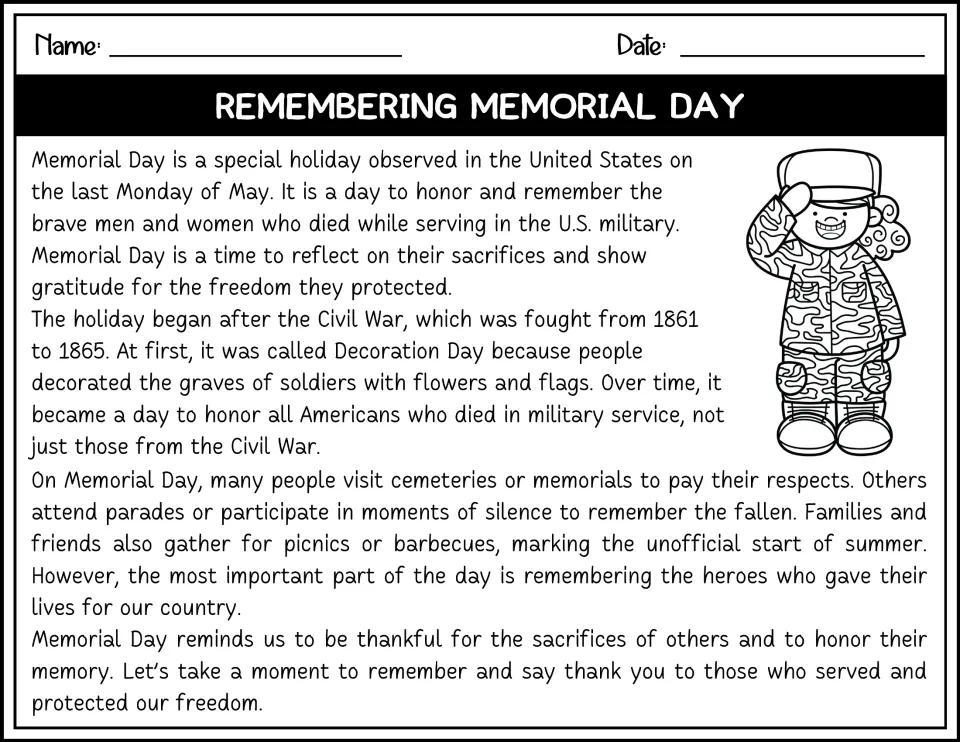 Remembering Memorial Day, black and white: the same reading passage on Decoration Day, the Civil War and honoring the fallen