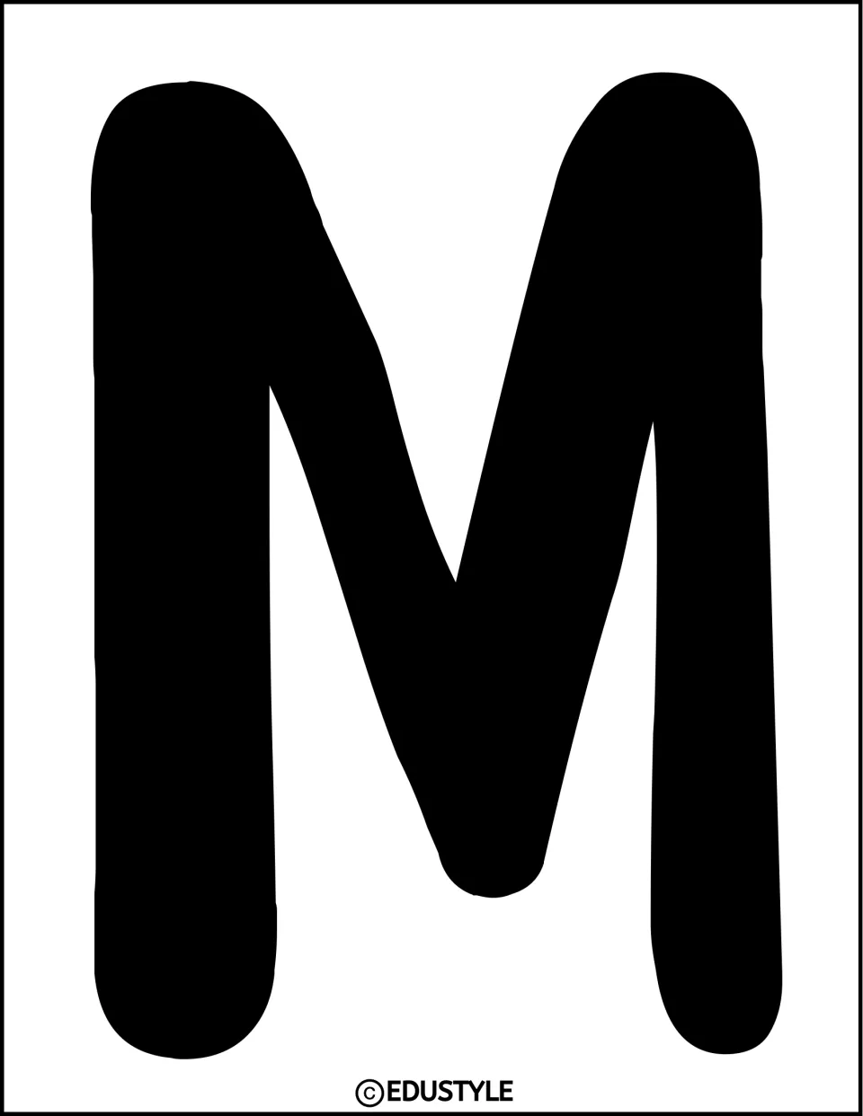 Second bold black capital M, a full-page cut-out letter for the display title, matching the M earlier in the set