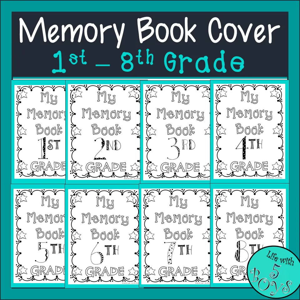 Memory Book Cover Pages – Year-End Keepsake – cover