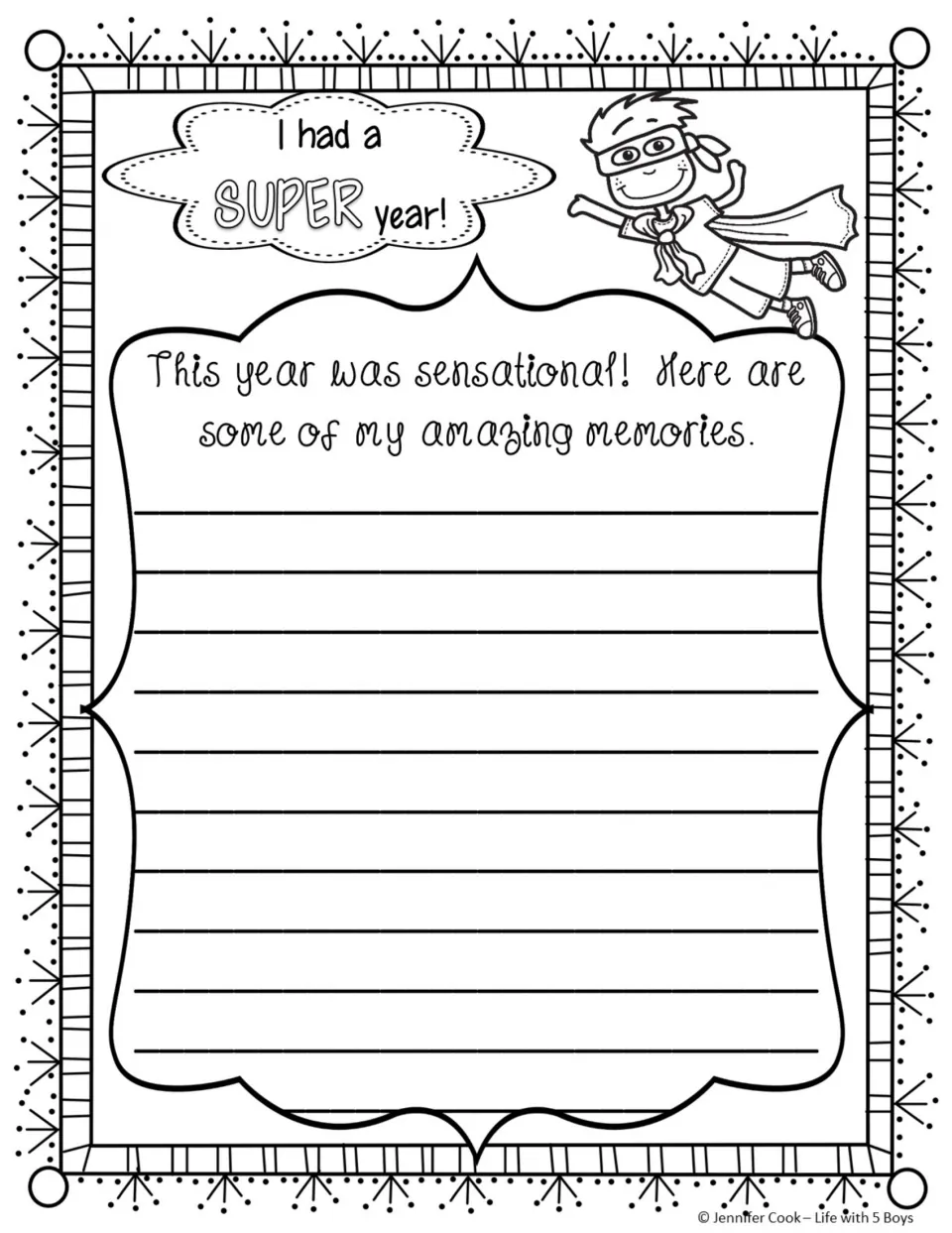 Memory-writing option, version 2: 'This year was sensational! Here are some of my amazing memories.'
