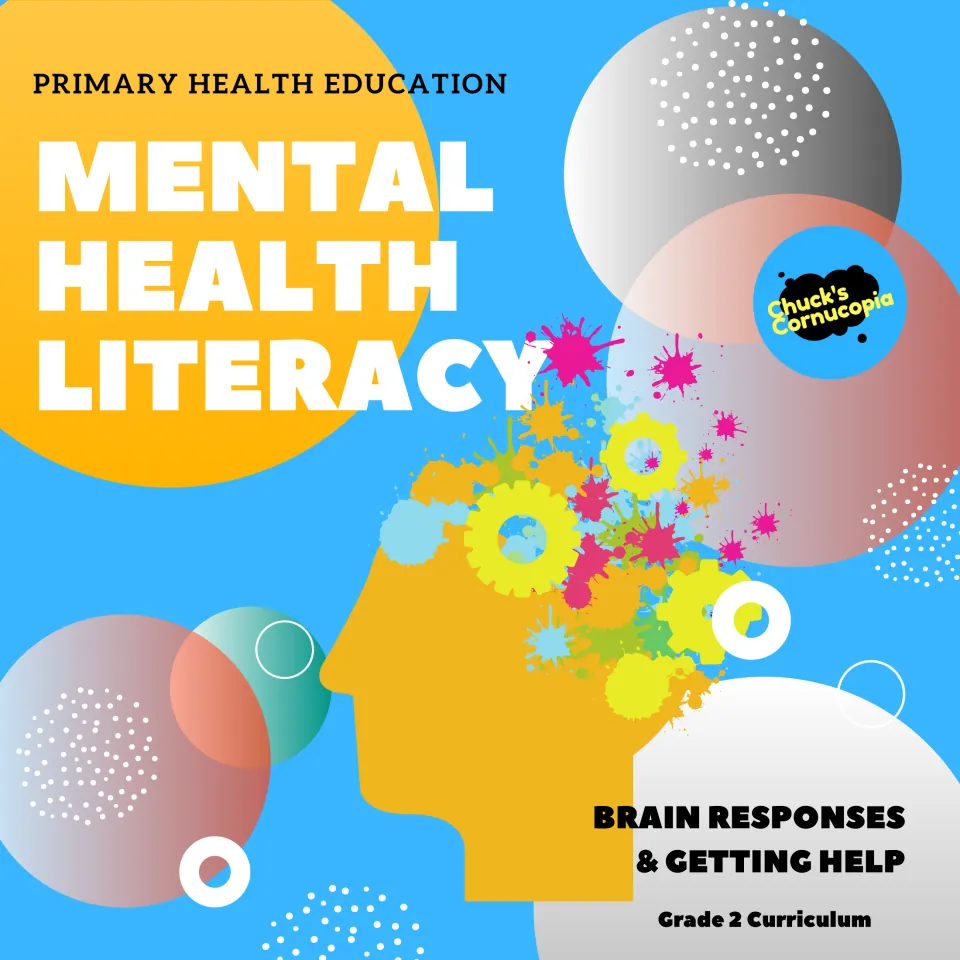 Cover of Mental Health Literacy: Brain Responses & Getting Help, labeled Grade 2 Curriculum