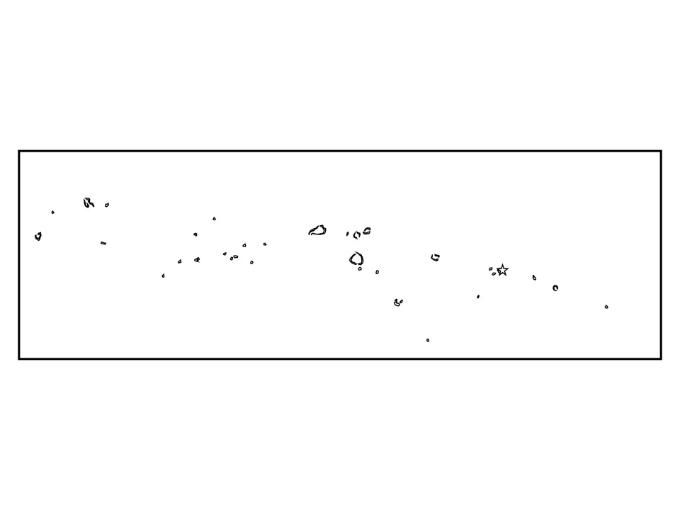 Outline map of Micronesia with only the capital marked by a star near the eastern islands; no place names shown