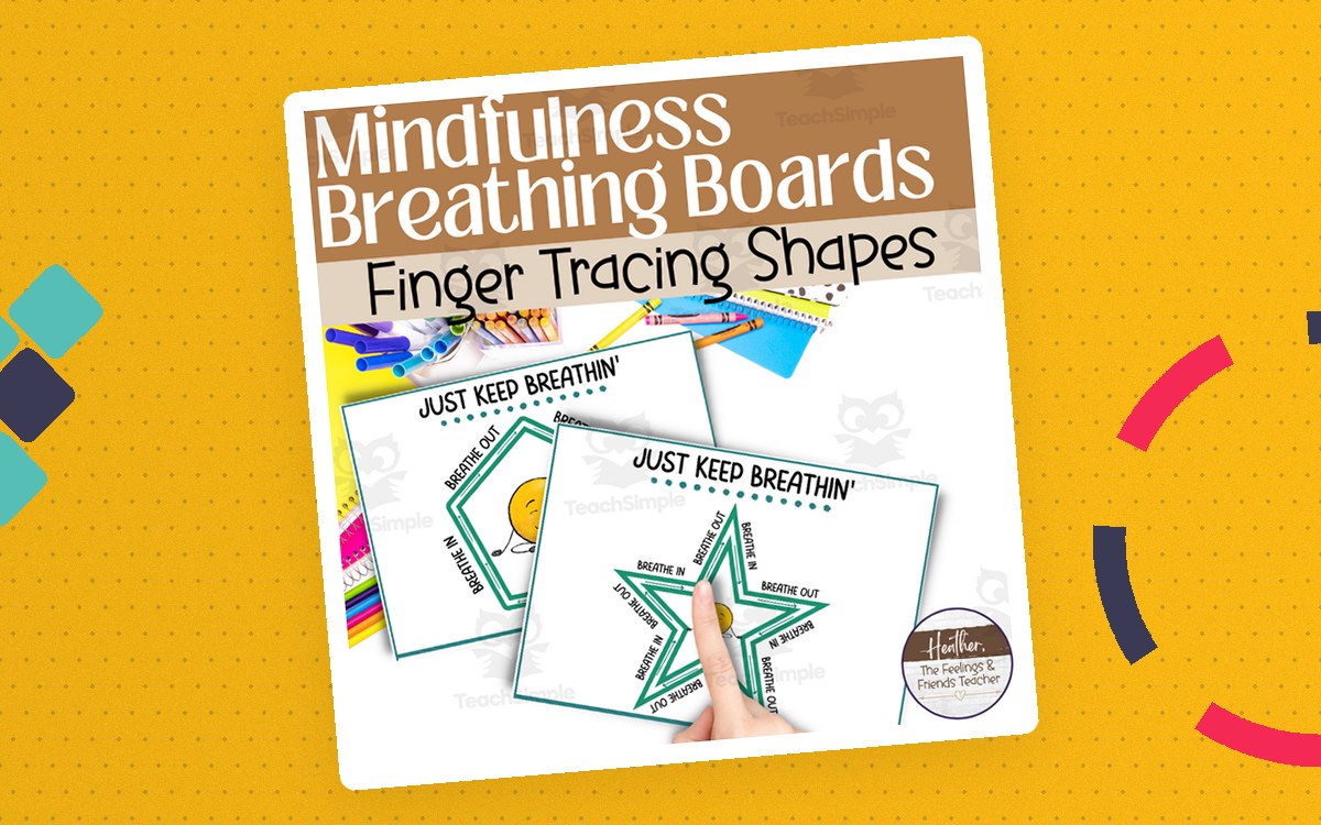 Mindfulness Shape Breathing Boards | Breathing Exercises For Kids teaching resource preview