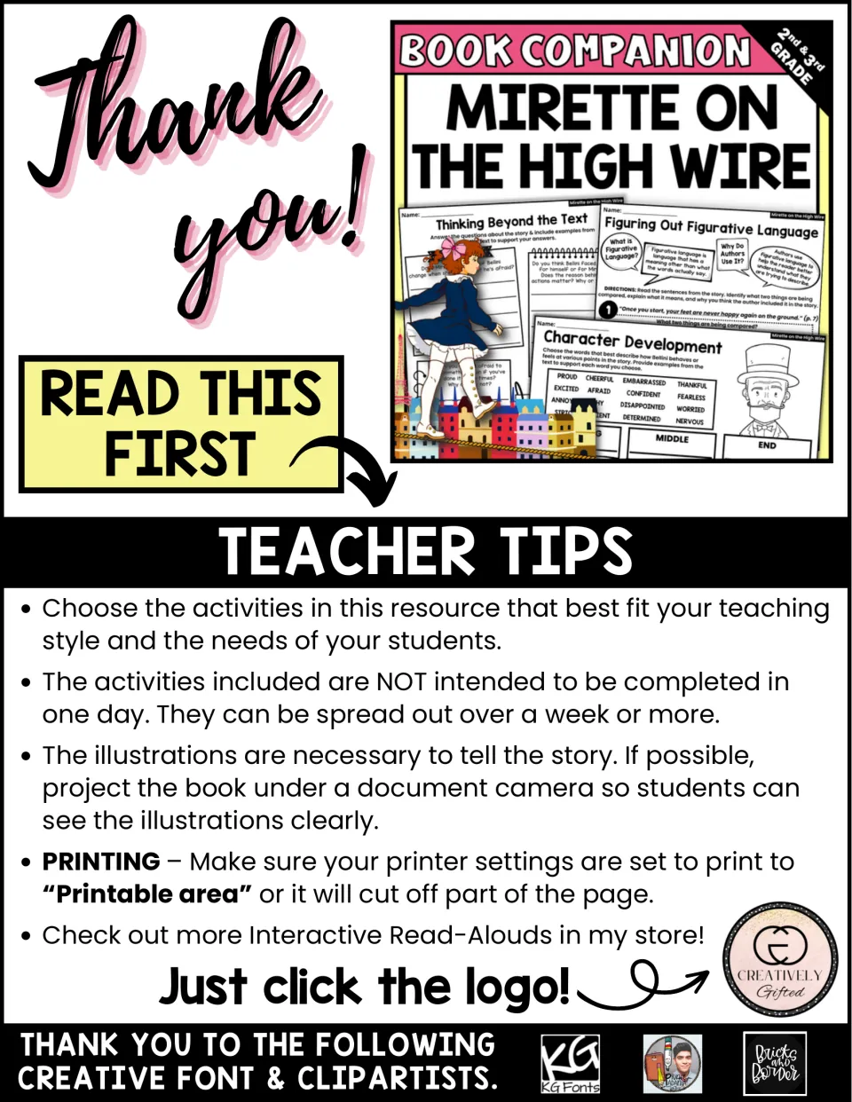 Teacher tips for the book companion: choosing activities, pacing lessons, showing illustrations, and printing