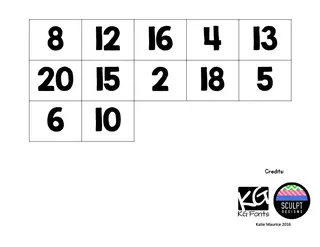 Missing Numbers Cut and Paste – Numbers 1–20 – sample page 2