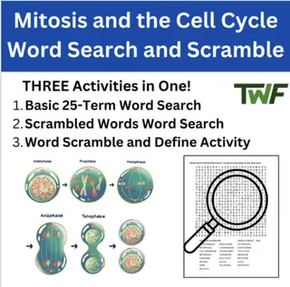 Mitosis and the Cell Cycle Word Search and Scramble Activity – cover