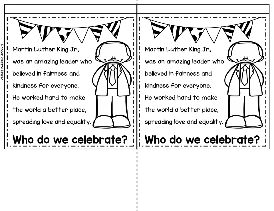 Who do we celebrate? flap: reading on Martin Luther King Jr. as a leader for fairness, kindness, love and equality