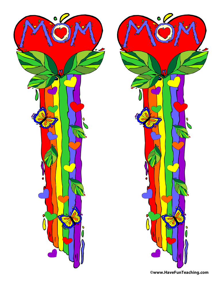 Mom Rainbow Poster by Teach Simple