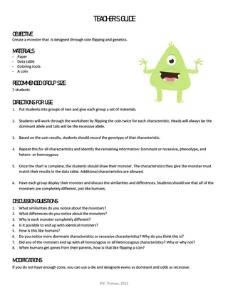 Monster Genetics Activity – sample page 4