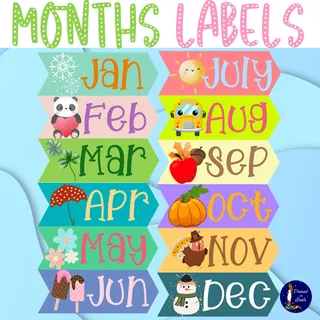 Months of the Year – Printable Labels Set – cover