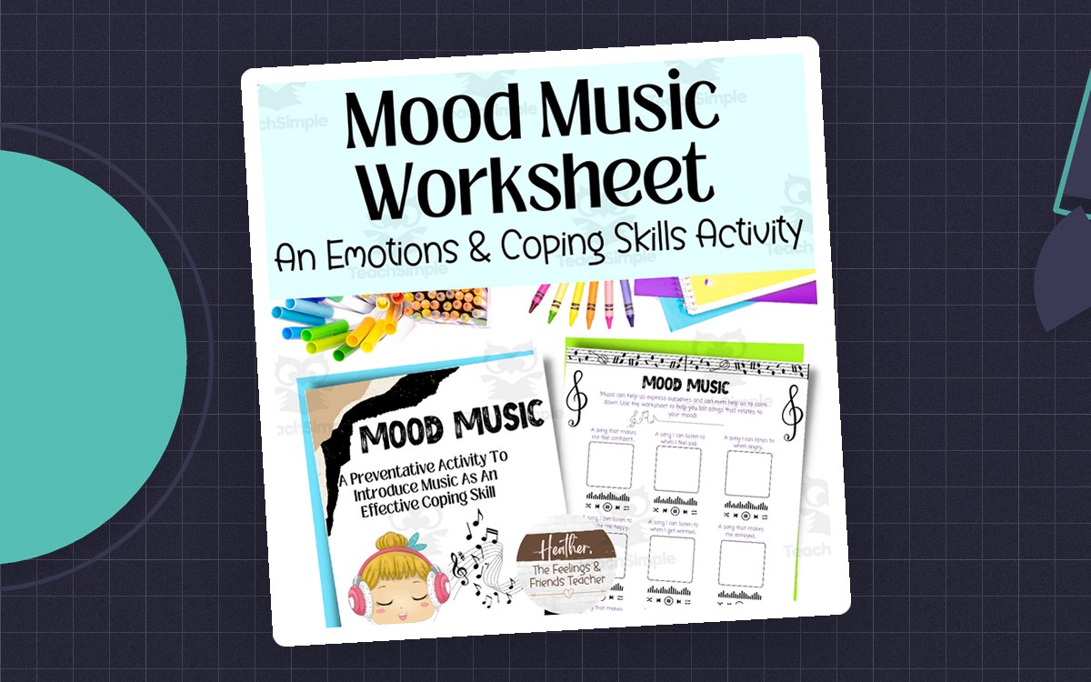 Mood Music--Printable Coping Skill and Music Activity for Resiliency Skills preview