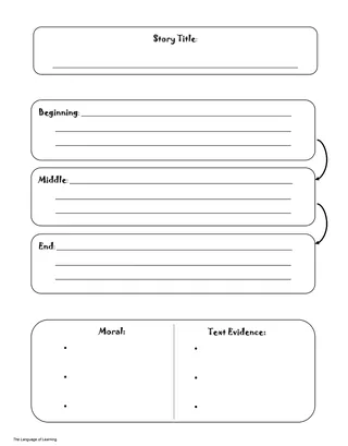 Moral of the Story Graphic Organizer – sample page 2