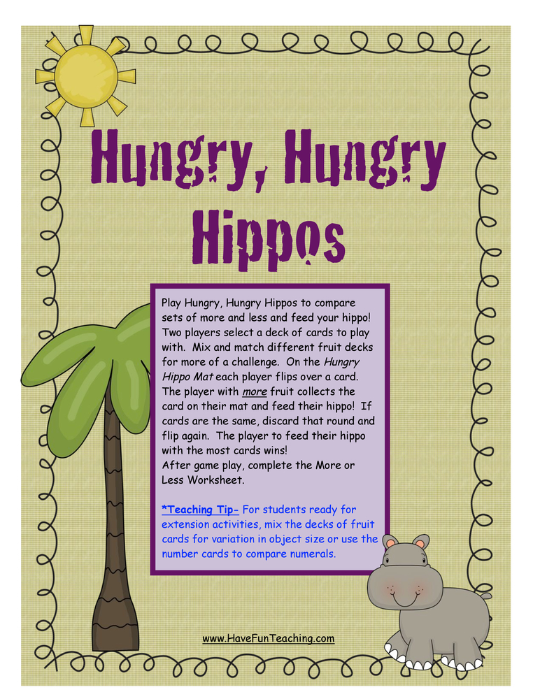 More Fewer Activity teaching resource preview