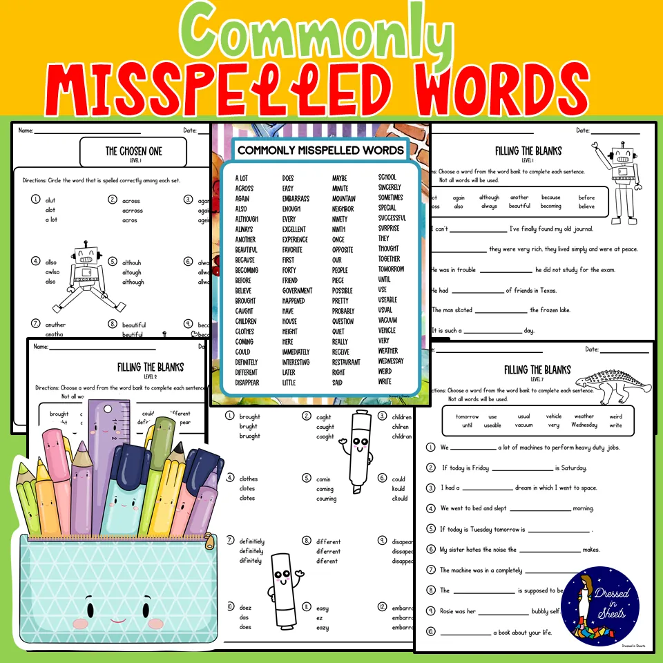 Most Commonly Misspelled Words – cover