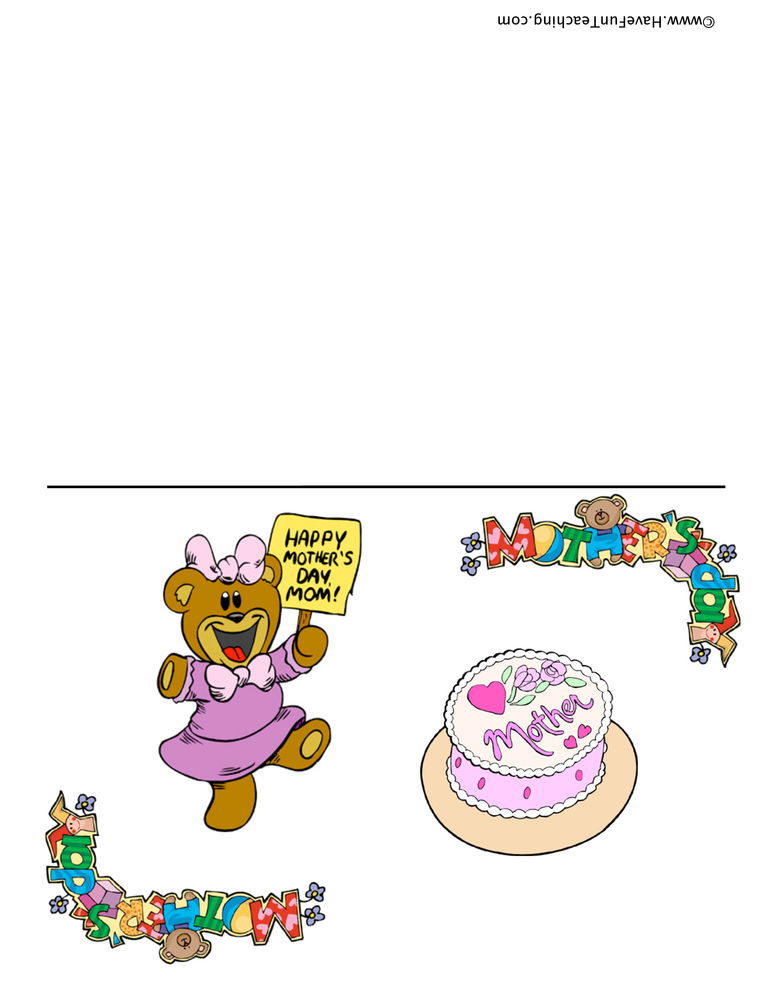 Mother's Day Dancing Bear Card teaching resource preview