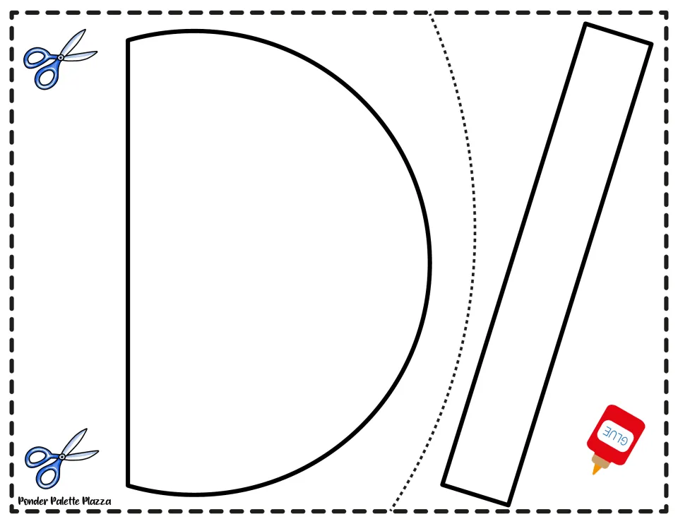 Bouquet cut-out pieces: a large blank half circle and a long rectangular strip for students to cut out and add to the craft