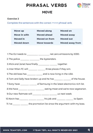 Move | Phrasal Verbs Exercises – sample page 4