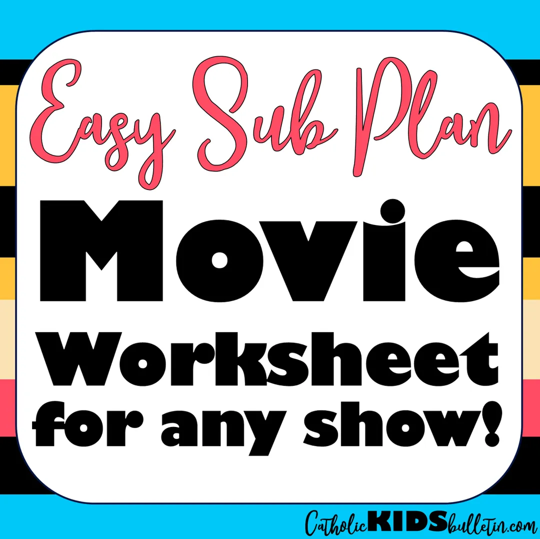 Movie Worksheet Packet to use with ANY Movie: Quick, Easy, Sub Plans! – cover