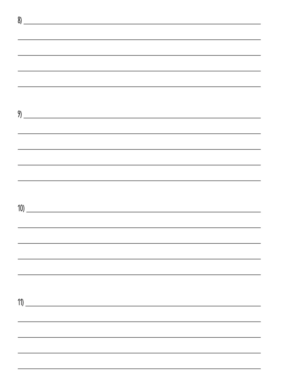 Movie reflection continued: reflection entries 8 through 11 for later 10-minute sections of the film