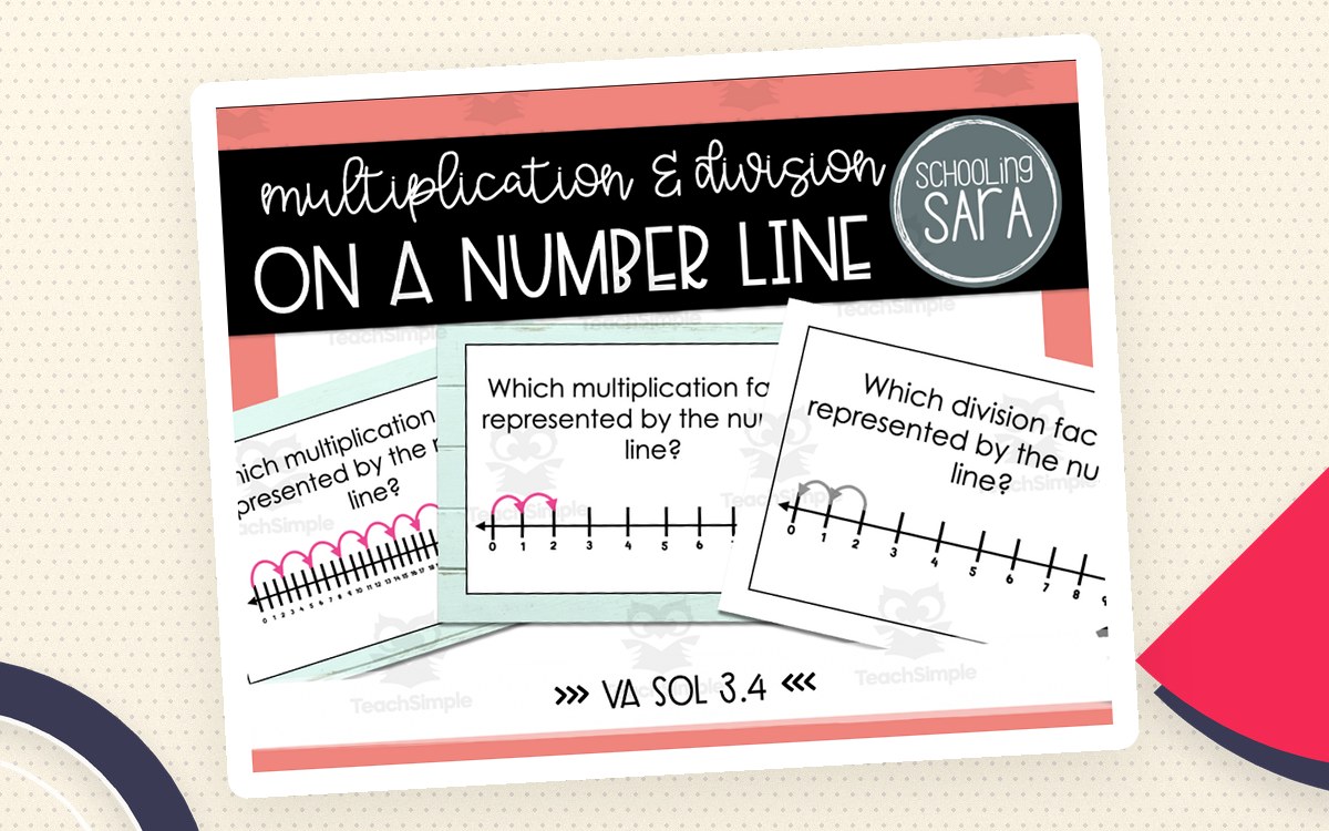 Multiplication and Division on a Number Line Task Cards preview