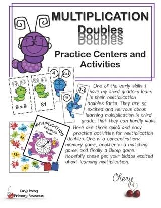 Multiplication Doubles Practice Centers and Activities – cover