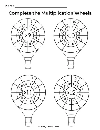 Multiplication Facts Practice Packet – sample page 2