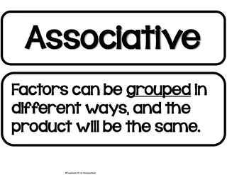 Multiplication Properties Anchor Chart – sample page 3