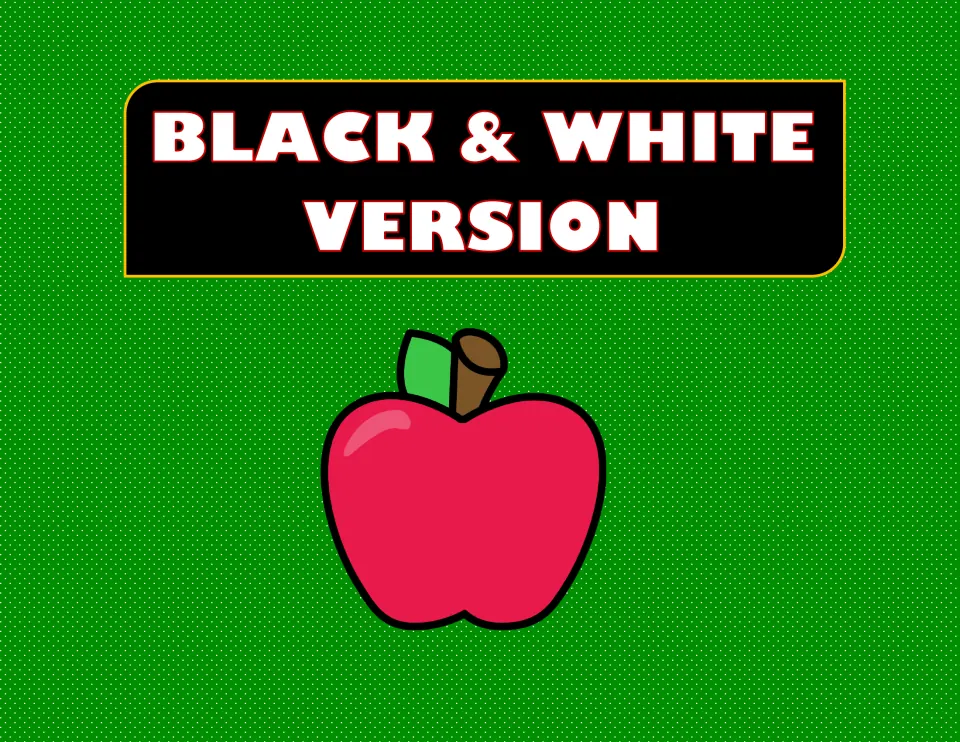 Black & White Version divider marking the start of the grayscale set of multiplication task cards