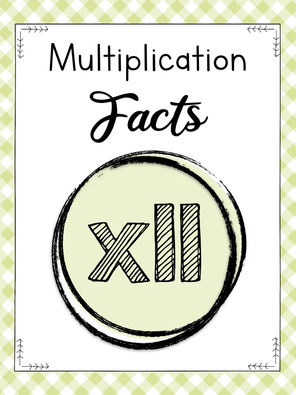 Multiplication Facts x11 cover: title lettering with a large x11 in a circle for the eleven times table set