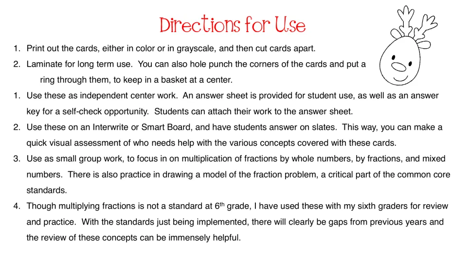 Directions for use: print, cut apart and laminate the cards, then use them for centers, Smart Board slates or small groups