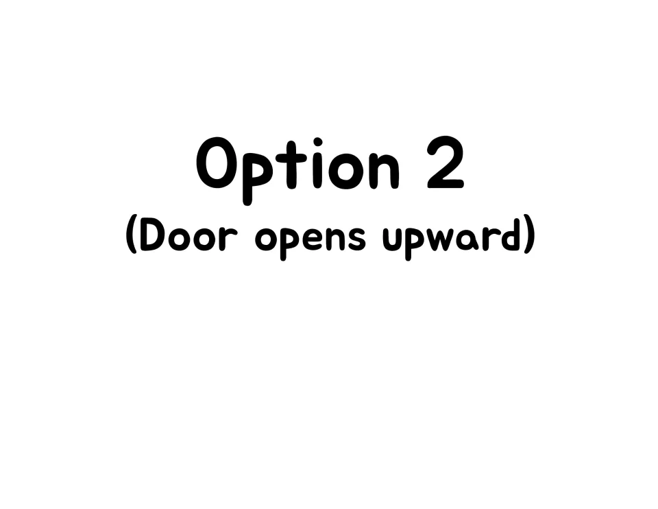Option 2 divider: title page for the family house craft version with a single door that lifts upward