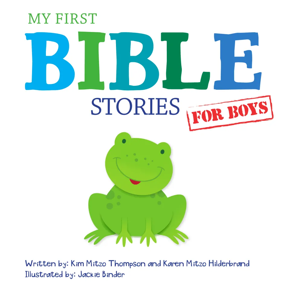 Book title page: by Kim Mitzo Thompson and Karen Mitzo Hilderbrand, illustrated by Jackie Binder, with a green frog