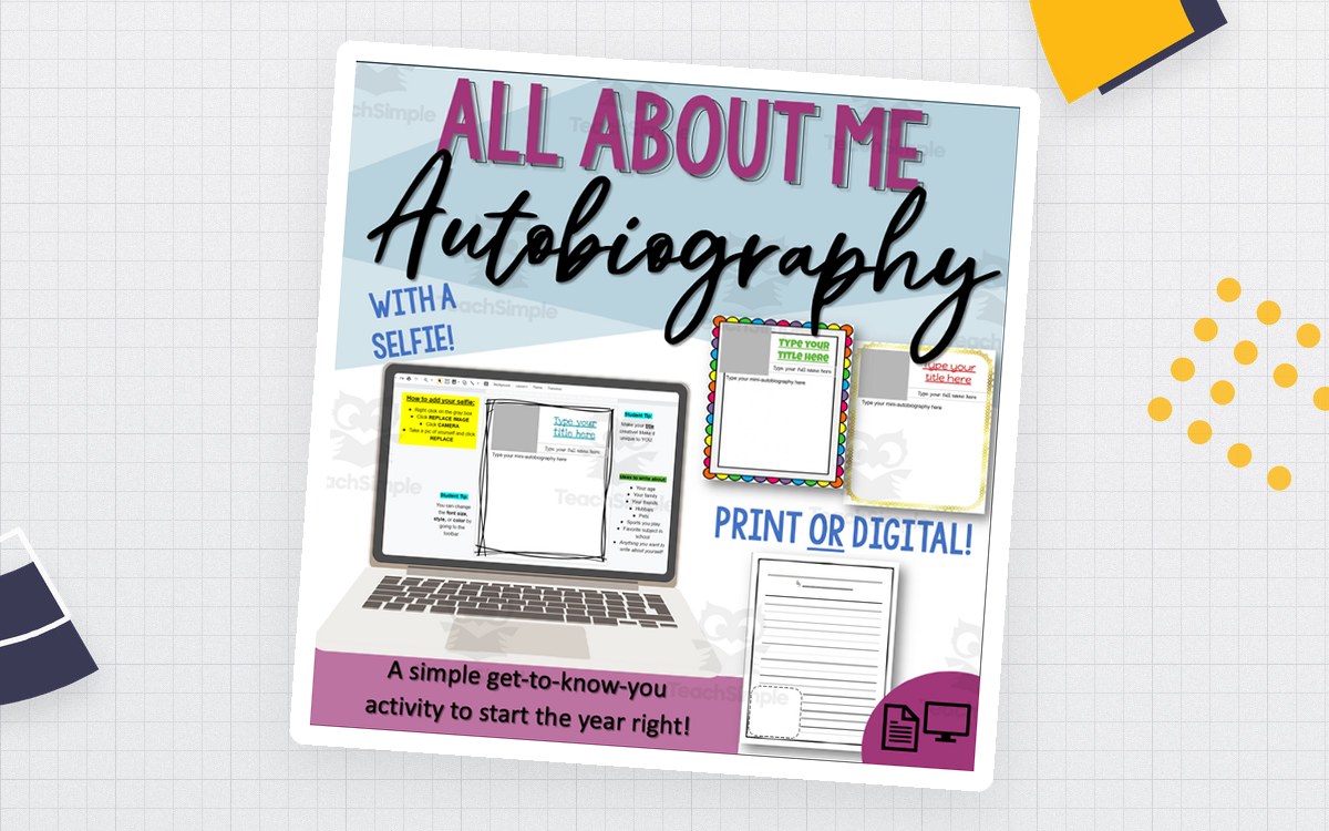 My Mini Autobiography | Printable & Digital Activity preview