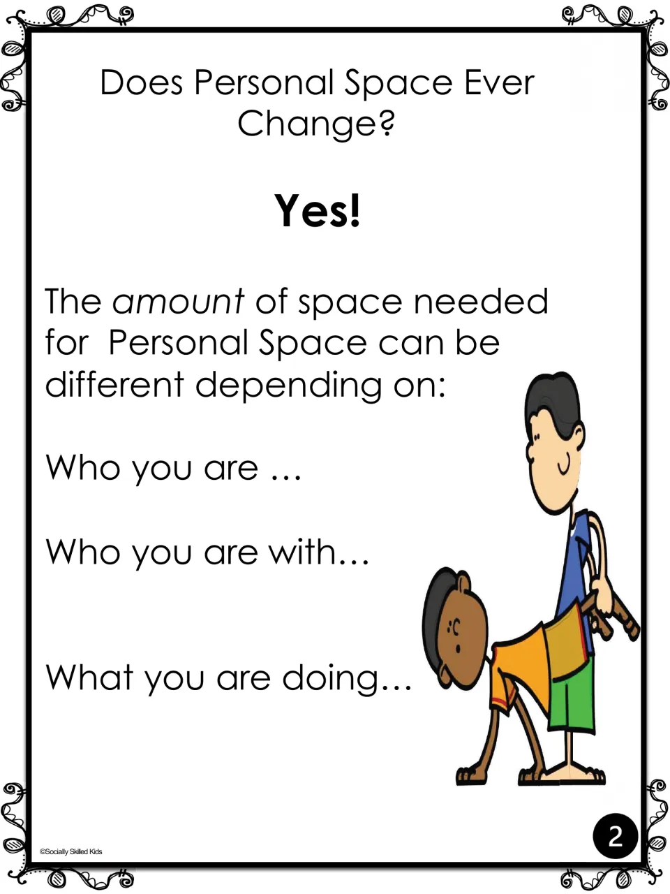 Does Personal Space Ever Change? Yes, the story says it depends on who you are, who you are with and what you are doing