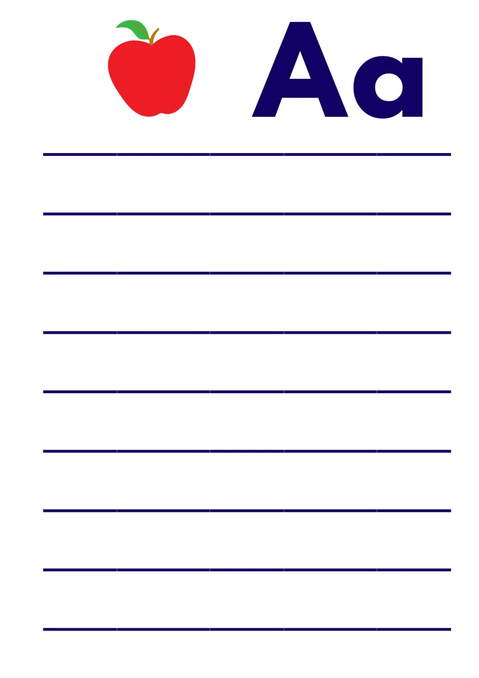 Dictionary A word collection page headed 'Aa,' for students to record additional words they are learning to spell