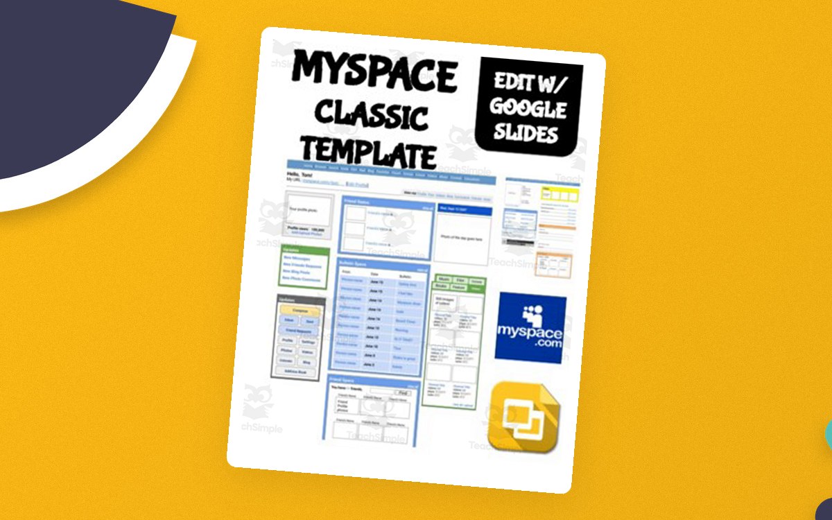 Myspace Classic Template (Editable on Google Slides) preview