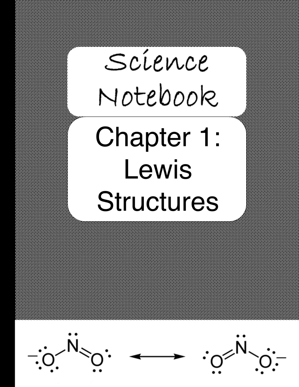 Chapter 1: Lewis Structures divider page, with Lewis structures of the nitrite ion's two resonance forms