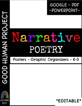 Narrative Poetry – Posters & Graphic Organizers – cover