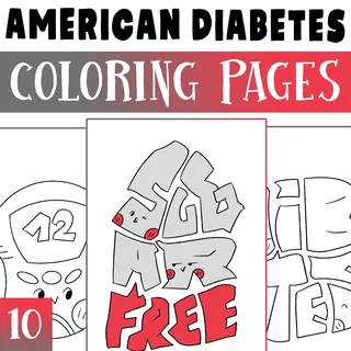 Diabetes Awareness Month – Coloring Pages Set – cover