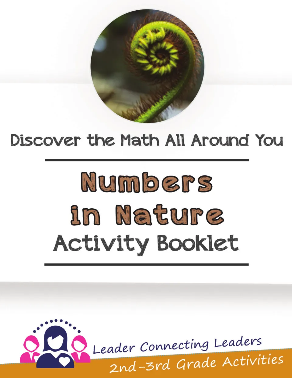 Cover of the Numbers in Nature Activity Booklet, labeled 'Discover the Math All Around You' for grades 2–3
