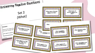Negation, Answering Negative Questions, 160 Task Cards – preview 2