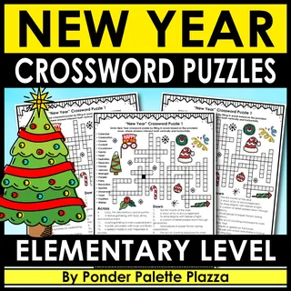 New Year Crossword Puzzles + Answers – cover