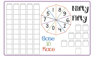Nifty Fifty Base 10 Race Game – sample page 3