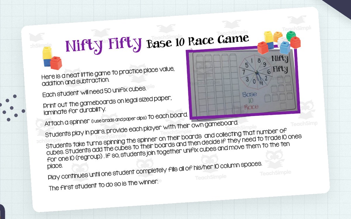 Nifty Fifty Base 10 Race Game preview