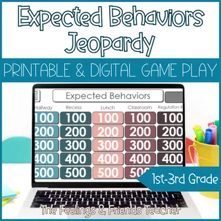 No-Prep Digital Expected vs. Unexpected Behaviors Jeopardy Review Game – cover