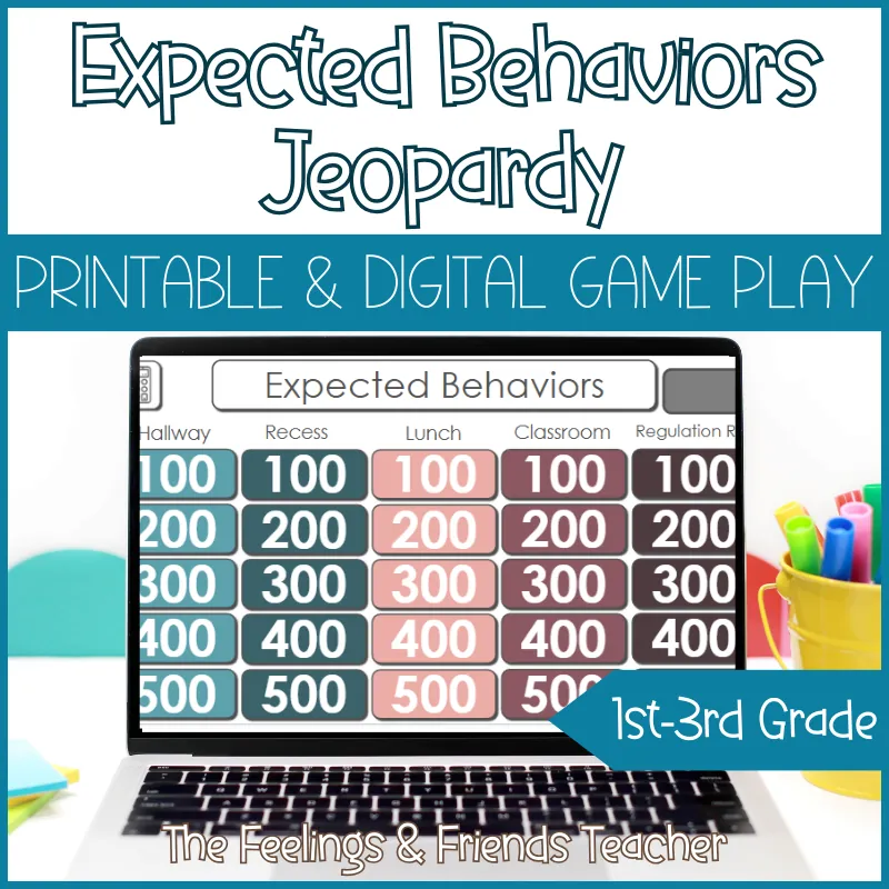 No-Prep Digital Expected vs. Unexpected Behaviors Jeopardy Review Game – cover