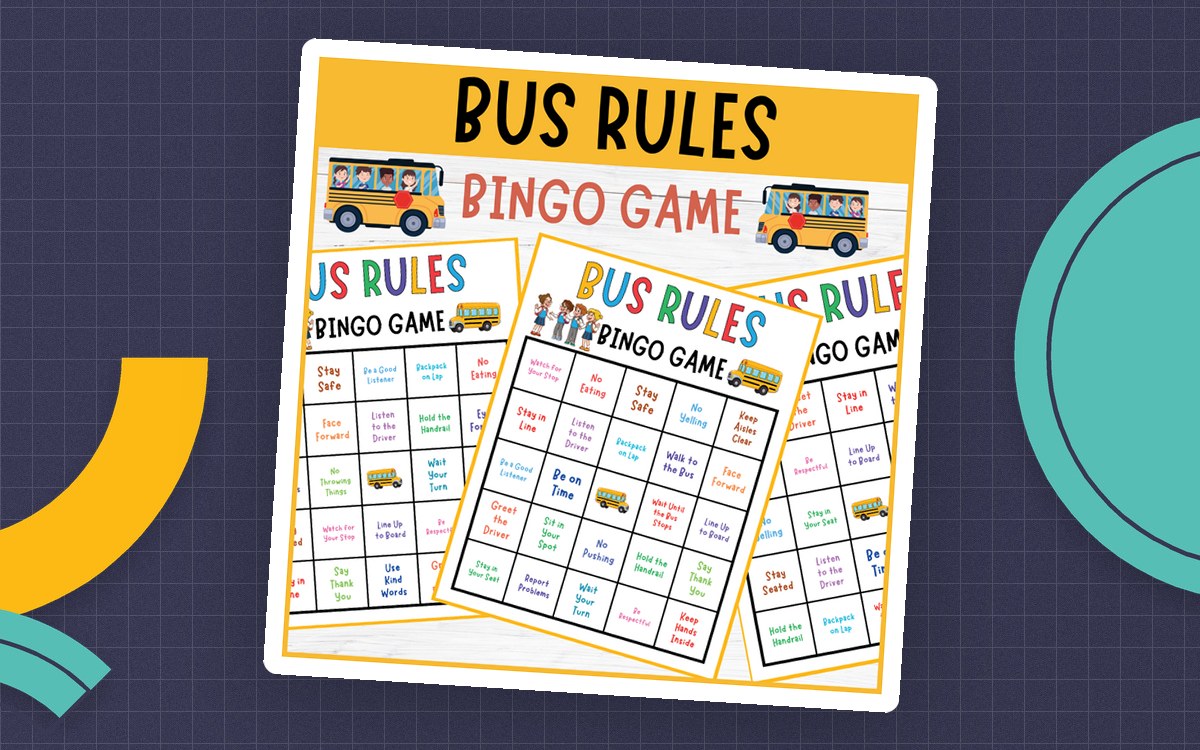 No Prep First Day of School Bus Rules & Safety Bingo Back to School preview