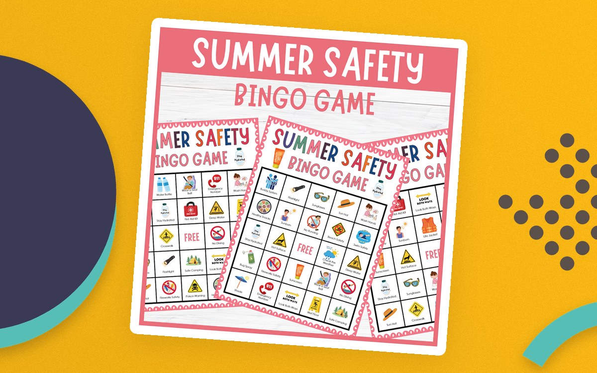 No Prep Summer Sun Outdoor Safety Protection End of Year Bingo Game teaching resource preview