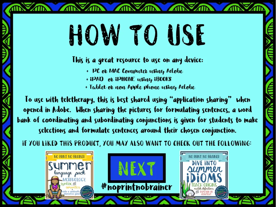 How to Use guide lists devices, Adobe and iBooks, plus application sharing for teletherapy sessions