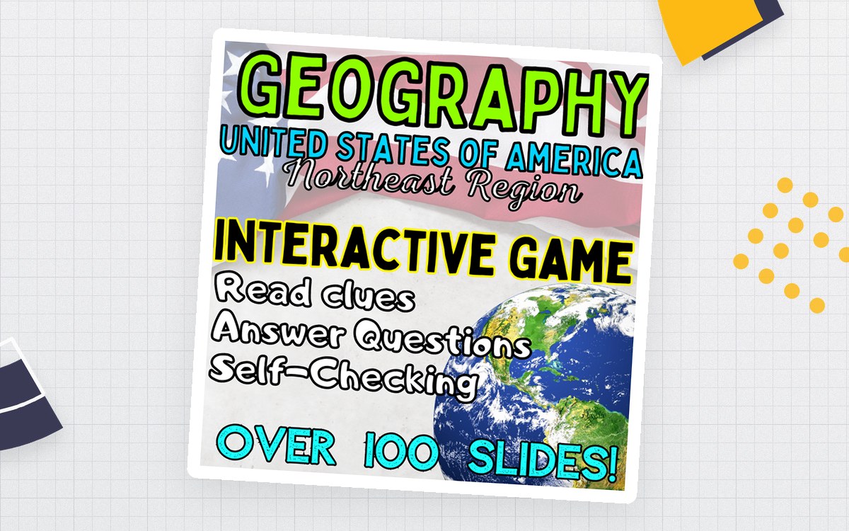 Northeast Region United States Geography Game, Maps & Capitals preview